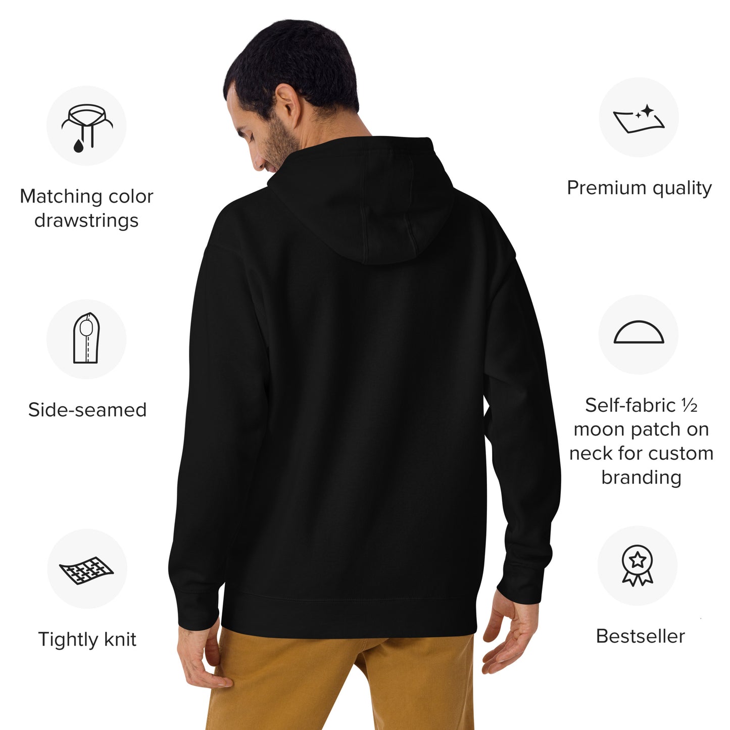 Classic Black Qaulifly Logo Hoodie