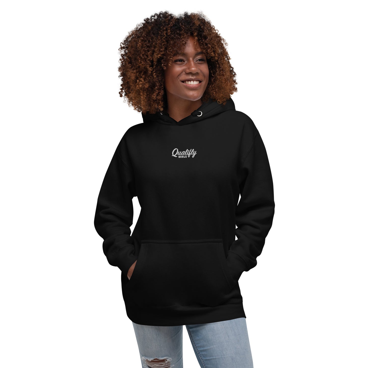 Classic Black Qaulifly Logo Hoodie