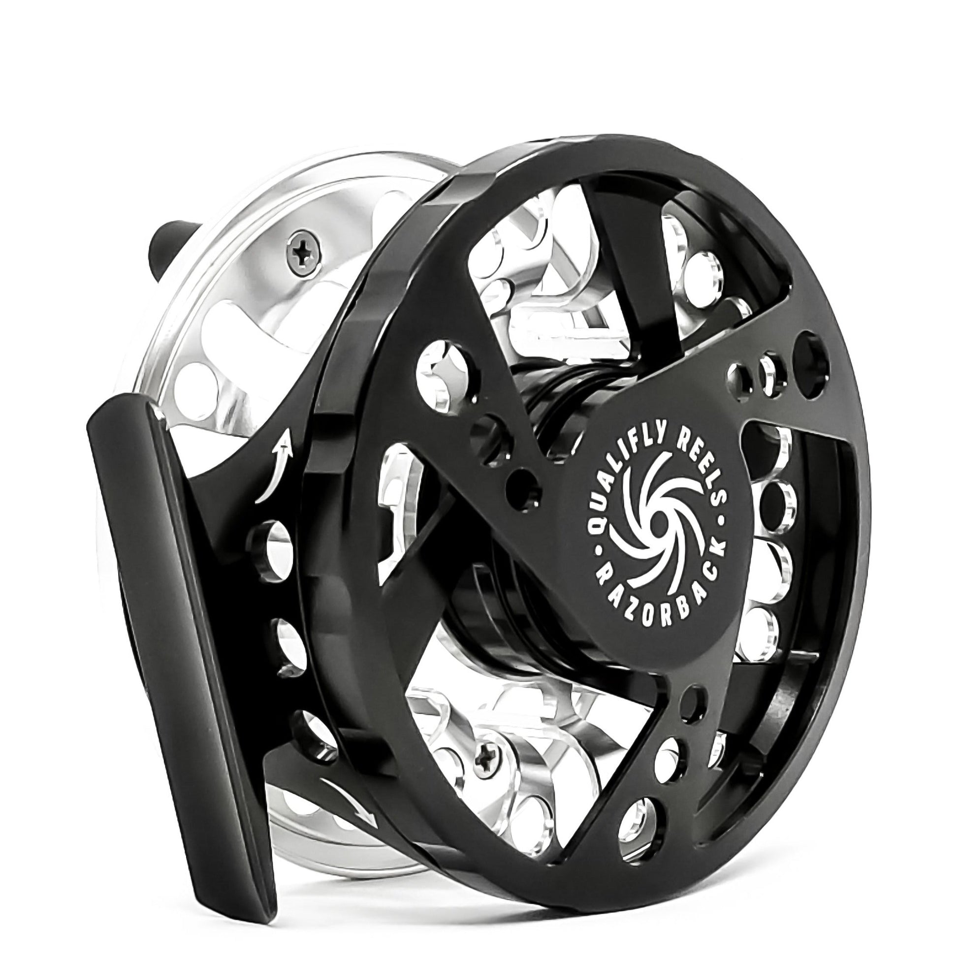 Qualifly RAZORBACK 7/8 Weight Fly Fishing Reel olive green/silver